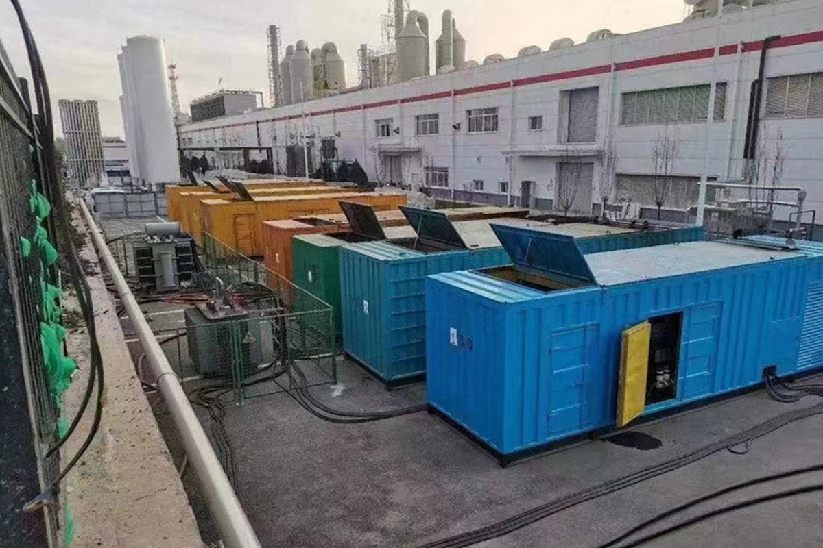 乌兰察布发电机租赁施工现场