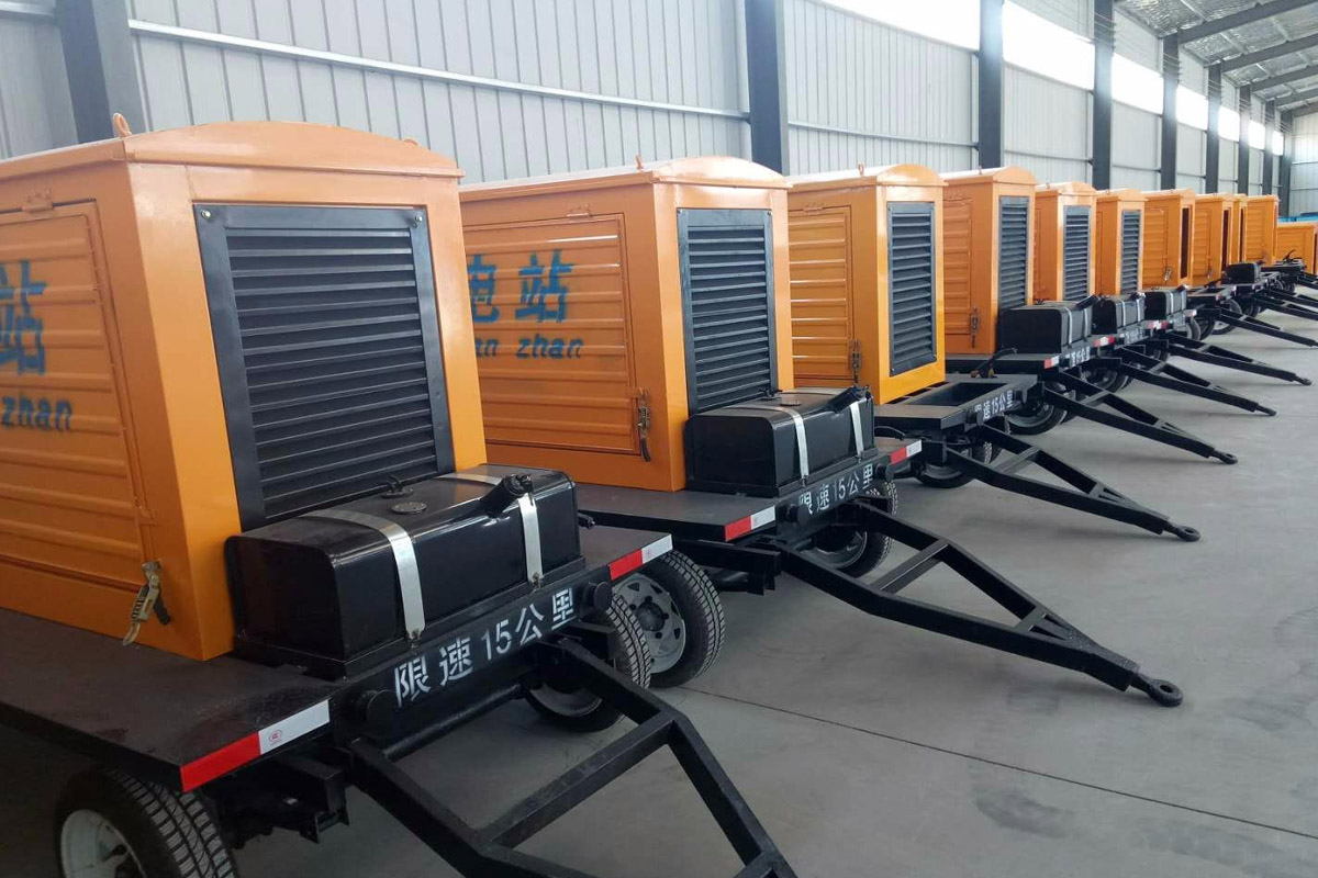 乌兰察布发电机租赁施工现场